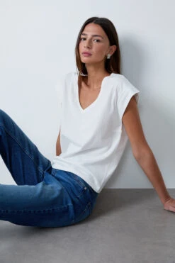 T-shirt Col V 100% Coton Biologique