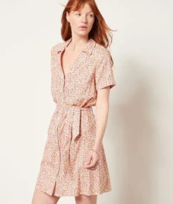 Robe En Lin Mélangé -Boutique De Mode Luxe 654002806 c