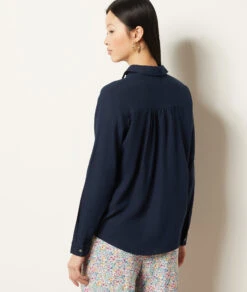 Chemisier En Lin Mélangé -Boutique De Mode Luxe 654003125 a