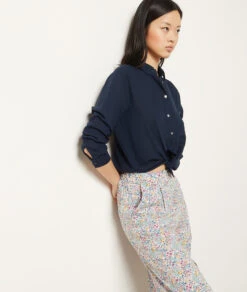 Chemisier En Lin Mélangé -Boutique De Mode Luxe 654003125 c