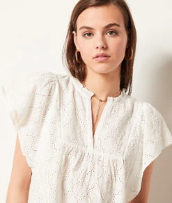 T-shirt Manches Courtes à Broderies -Boutique De Mode Luxe 654003680 b