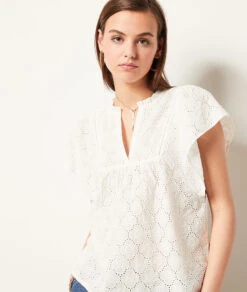 T-shirt Manches Courtes à Broderies -Boutique De Mode Luxe 654003680 c