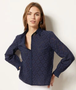 Chemisier En Broderie 100% Coton