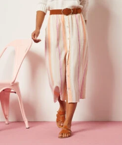 Jupe Longue En Lin Mélangé -Boutique De Mode Luxe 654004063 6