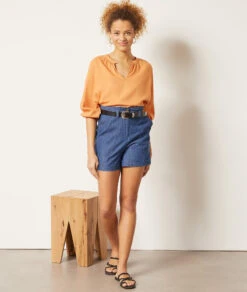 Blouse En Lin Mélangé -Boutique De Mode Luxe 654005658 6