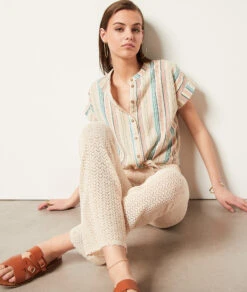 Pantalon En Maille Ajourée -Boutique De Mode Luxe 654005980 6