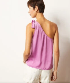 Débardeur Satiné Asymétrique -Boutique De Mode Luxe 654006610 a