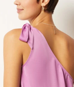 Débardeur Satiné Asymétrique -Boutique De Mode Luxe 654006610 b