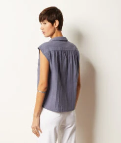 Chemise Sans Manches 100% Coton 8 Chemise Sans Manches 100% Coton -Boutique De Mode Luxe 654009321 a