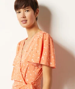 Robe Imprimée Cache Coeur -Boutique De Mode Luxe 654013764 c