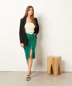 Jupe Froncée Imprimée -Boutique De Mode Luxe 654013833 6