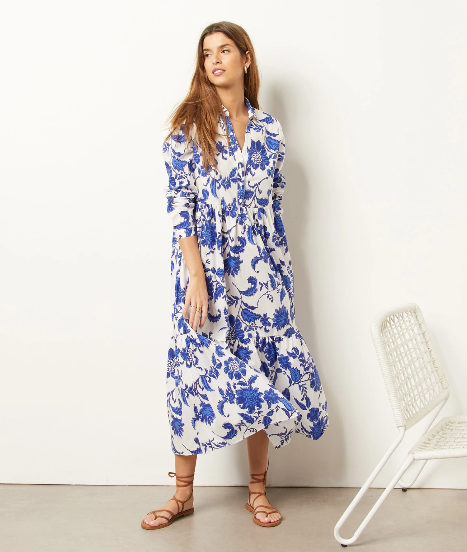 Robe Longue Imprimée 100% Coton 5 Robe Longue Imprimée 100% Coton – Image 3