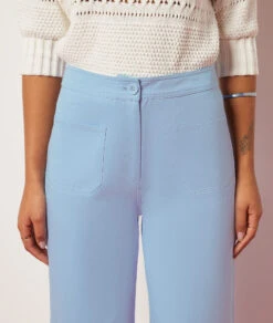 Pantalon Coupe Large 100% Coton -Boutique De Mode Luxe 654015622 b