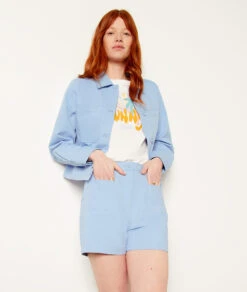 Short Taille Haute 100% Coton -Boutique De Mode Luxe 654015722 c