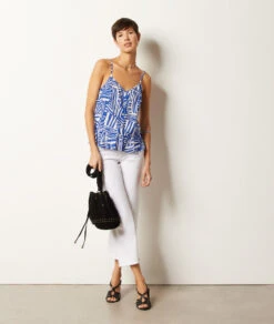 Caraco Imprimé à Fines Bretelles 100% Coton -Boutique De Mode Luxe 654017139 6