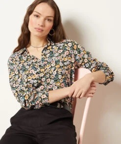 Chemisier Imprimé Fleuri -Boutique De Mode Luxe 654020490 c