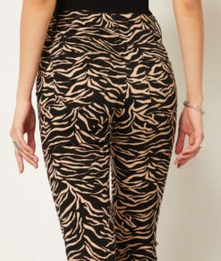 Pantalon Coupe Slim Imprimé Zèbre -Boutique De Mode Luxe 654021605 b