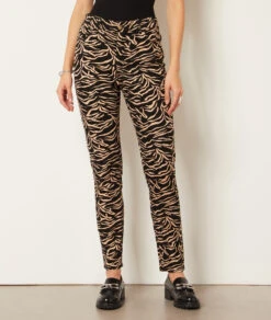 Pantalon Coupe Slim Imprimé Zèbre -Boutique De Mode Luxe 654021605 c