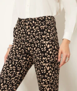 Pantalon Coupe Slim Imprimé Léopard -Boutique De Mode Luxe 654021616 b