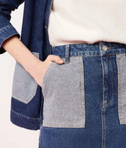 Jupe Droite En Jean -Boutique De Mode Luxe 654022434 b