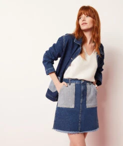 Jupe Droite En Jean -Boutique De Mode Luxe 654022434 c