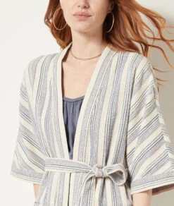 Veste Kimono à Rayures -Boutique De Mode Luxe 654025680 b
