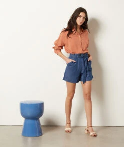 Short Ceinturé 100% Coton -Boutique De Mode Luxe 654026625 6