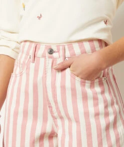 Short En Jean à Rayures 100% Coton 10 Short En Jean à Rayures 100% Coton -Boutique De Mode Luxe 654031762 b