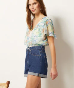 Short En Jean 100% Coton -Boutique De Mode Luxe 654032123 c