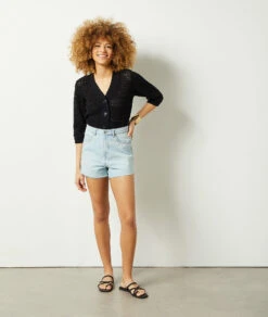 Short En Jean à Broderies -Boutique De Mode Luxe 654032220 6
