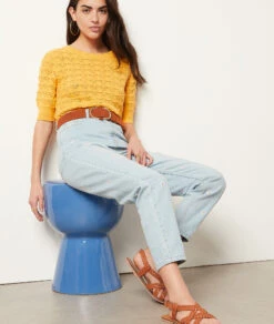 Jean Coupe Carotte Détails Broderies -Boutique De Mode Luxe 654036220 c