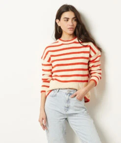 Pull En Maille à Rayures -Boutique De Mode Luxe 654036658 6