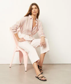 Jean Coupe Large En Coton Mélangé -Boutique De Mode Luxe 654037907 6