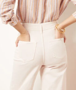 Jean Coupe Large En Coton Mélangé -Boutique De Mode Luxe 654037907 b