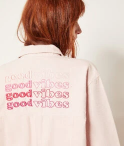 Veste En Jean Détails Brodés -Boutique De Mode Luxe 654040576 b