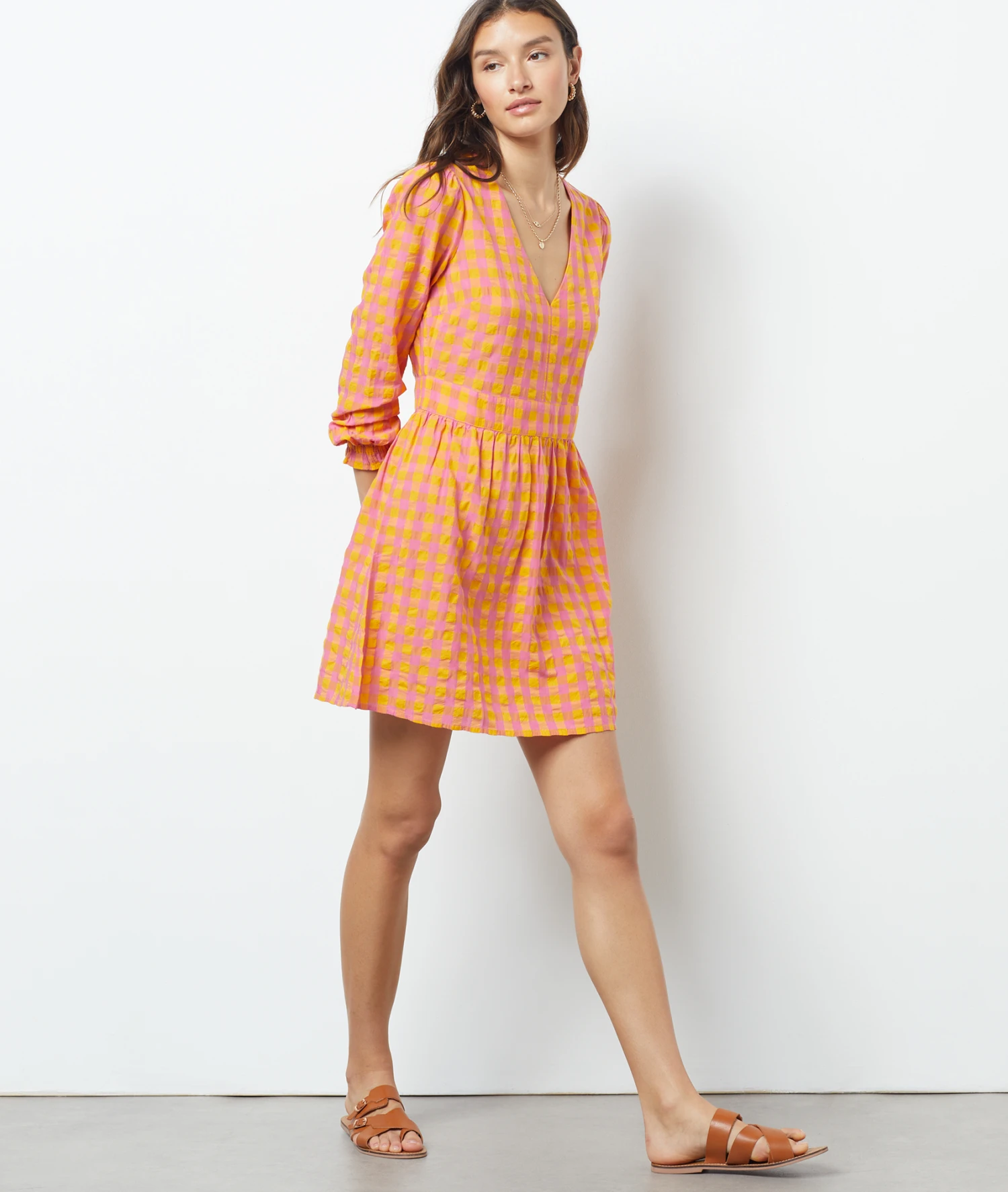 Robe Imprimée En Coton Mélangé 3 Robe Imprimée En Coton Mélangé