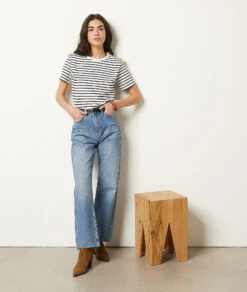 T-shirt à Rayures Manches Courtes -Boutique De Mode Luxe 654052106 6