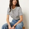 T-shirt à Rayures Manches Courtes -Boutique De Mode Luxe 654052106 x
