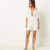 Short En Lin Mélangé -Boutique De Mode Luxe 654061183 x