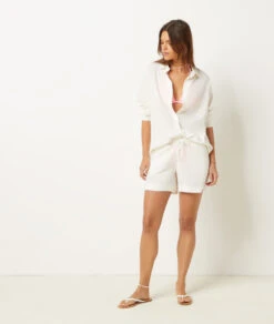 Short En Lin Mélangé