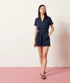 Combishort En Jean 100% Coton -Boutique De Mode Luxe 654065923 6