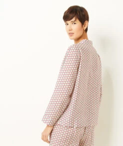 Chemise De Pyjama Satinée Imprimée -Boutique De Mode Luxe 654137539 a