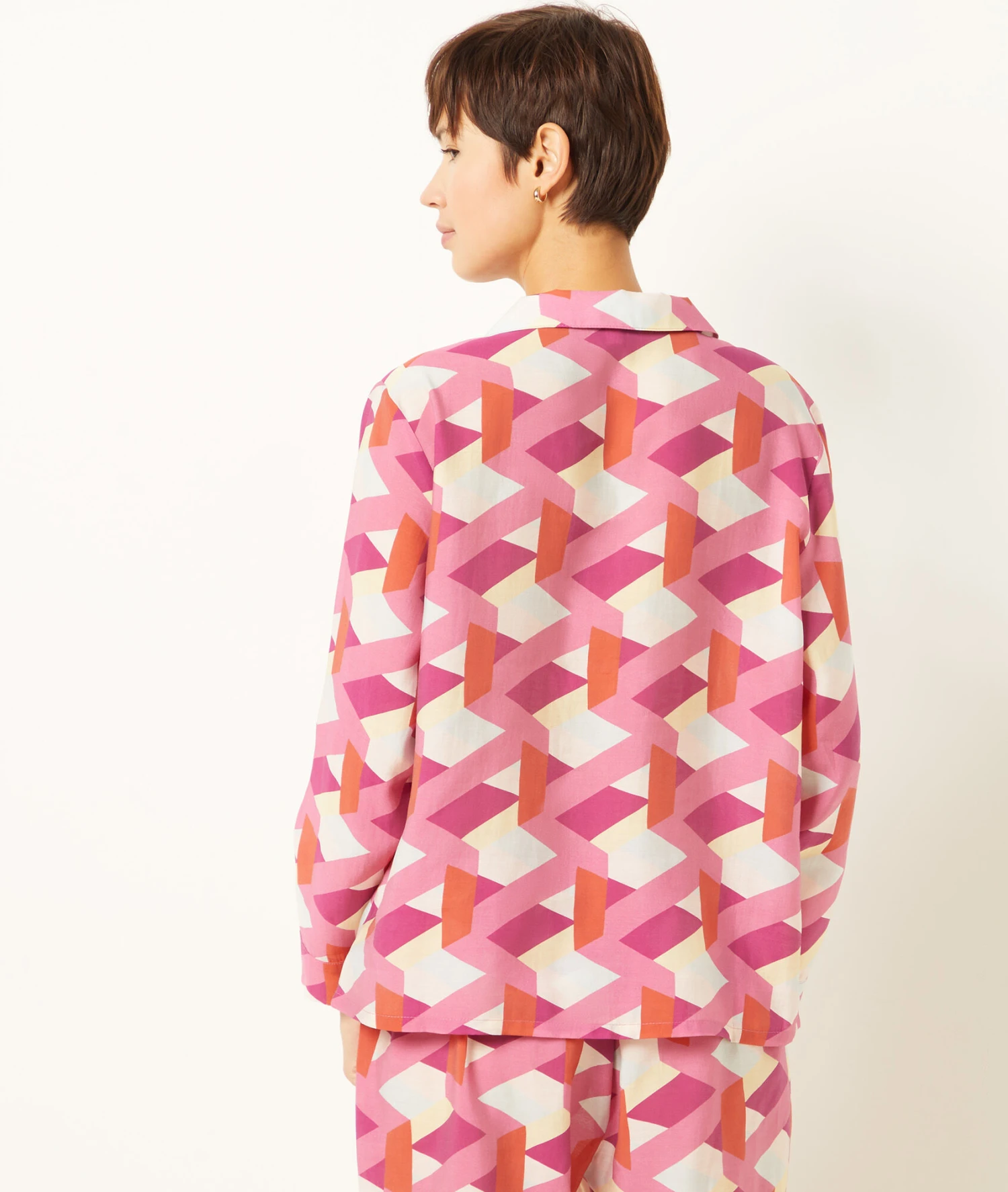 Chemise De Pyjama Satinée Imprimée 4 Chemise De Pyjama Satinée Imprimée – Image 2