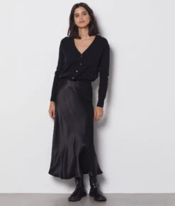 Jupe Longue Satiné -Boutique De Mode Luxe 654202905 6