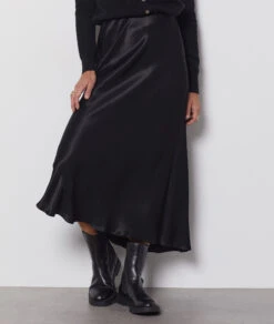 Jupe Longue Satiné -Boutique De Mode Luxe 654202905 b