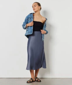 Jupe Longue Satinée -Boutique De Mode Luxe 654203121 b