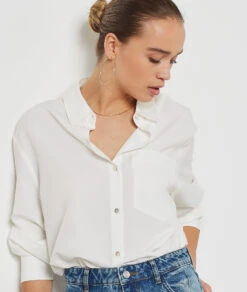 Chemiser En Coton Mélangé -Boutique De Mode Luxe 654211301 c