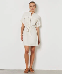 Robe Avec Ceinture à Nouer -Boutique De Mode Luxe 654211681 6