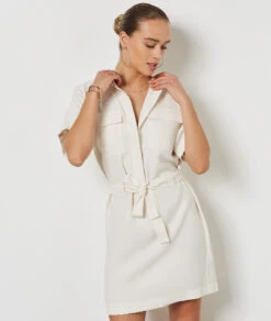 Robe Avec Ceinture à Nouer -Boutique De Mode Luxe 654211681 b