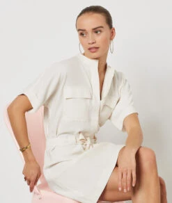 Robe Avec Ceinture à Nouer -Boutique De Mode Luxe 654211681 c